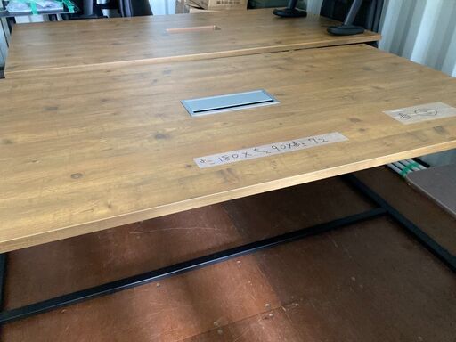 【取引中：5月までお取り置き中】⑬木製机　オフィスデスク　事務机