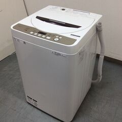 （4/14受渡済）JT5708【SHARP/シャープ 6.0㎏洗濯機】美品 2020年製 ES-GE6D 家電 洗濯 簡易乾燥付