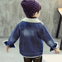 双子服 ボア付きデニムジャケット 110㎝ 2着セットの画像