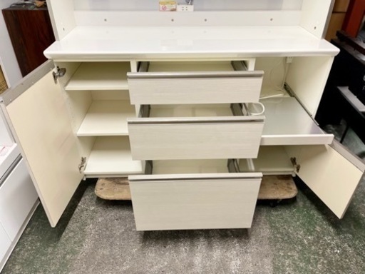 ‼【美品】?高級HETTICH 幅140cmキッチンボード食器棚収納家具?
