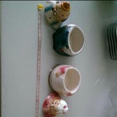 【お値下げ】おじいさんとおばあさんのシュガーポットの画像