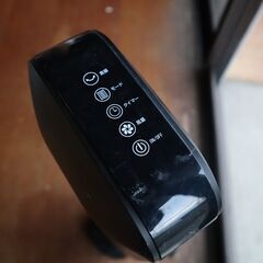 黒　スリム　扇風機の画像