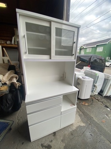 美品　食器棚　レンジボード