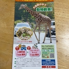 富士サファリパーク　招待チケット