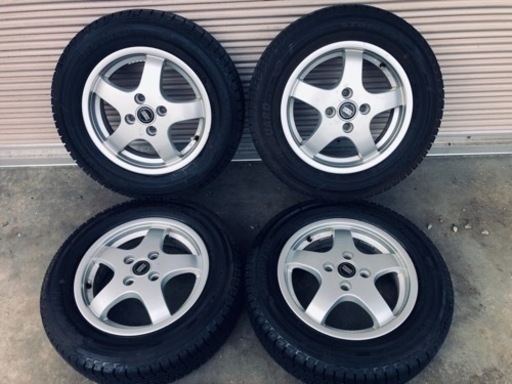 冬タイヤ  165/70R14 軽コンパクトカー用アルミ付スタッドレス バリ山4本組