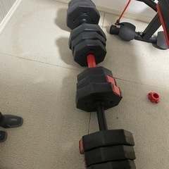 筋トレ器具　ベンチ　ダンベルの画像