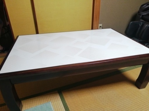 こたつ　木製　天板リバーシブル