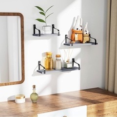 【値下げ】ウォールシェルフ ウォールラック 壁掛け棚 収納棚 ネジ付き ３個セットの画像