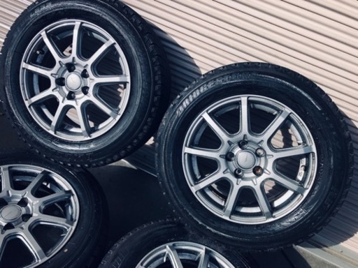 冬タイヤ 195/65R15 プリウス用アルミ付きスタッドレス ブリザック バリ山4本組