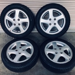 冬タイヤ 155/65R14 スバル純正アルミ付きスタッドレス 4本組