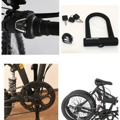 美品 BMX 折り畳み自転車 20インチ マットブラック 6段変速