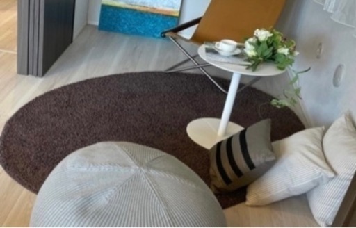 プレーベル ラグ ジャスパー ブラウン 140×200楕円 モデルルーム展示品