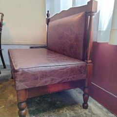 ヴィンテージ 昭和レトロ 喫茶店の二人掛け椅子 ソファー