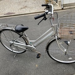 kazu18様 自転車 27インチ シルバー イオンバイク ママ...