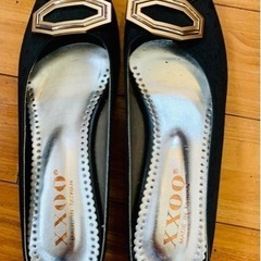 バックル付インヒールミュール　黒　24.0
