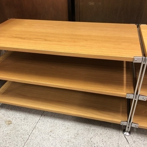【引取先決まりました！】 商品続々入荷中！ 美品  無印良品  MUJI ステンレスユニットシェルフ  3段 テレビ台  AVラック  お店まで取りに来て下さいね！