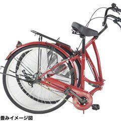 新品★未使用　ママチャリ　オートライト付き　26インチ　シマノ6段ギア　ホワイト②号車の画像