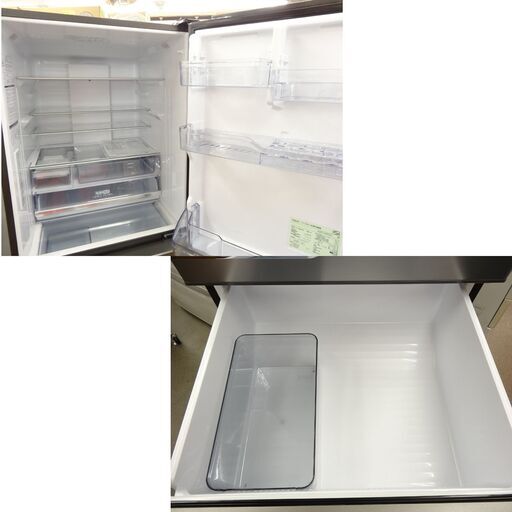 西岡店 大型冷蔵庫 430L 4ドア 2020年製 アクア AQR-V43K シルバー×ブラック AQUA 400Lクラス 