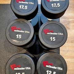 【値下げ•別売り可】ラバーダンベルセット　12.5kg•15kg...