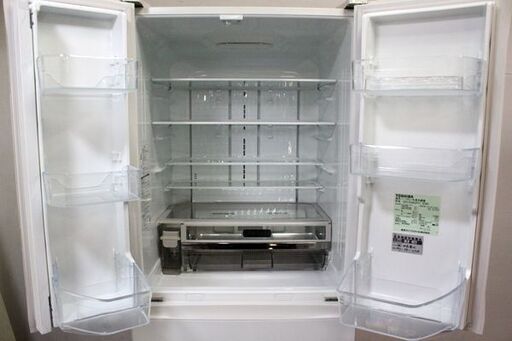 TOSHIBA/東芝 6ドア冷凍冷蔵庫 GR-R460FH-EW VEGETA ベジータ FHシリーズ グランホワイト 462L 2019年製 中古 店頭引取歓迎 R6653)