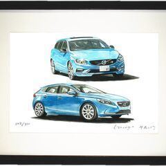 GC-135 ボルボV40/V60 限定版画 直筆サイン有 額装...