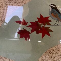 【模写】 橋口幾三郎（はしぐち　いくさぶろう） [鳥と紅葉] 日本画 サイン有 額装 縦48×横63×厚み2.5㎝ 額装 花鳥 山水 日本画 （014）の画像