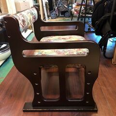 ✨🔔期間限定・特別価格🔔✨いたわり座椅子 低反発ウレタン仕様 華柄ローチェア イスの画像