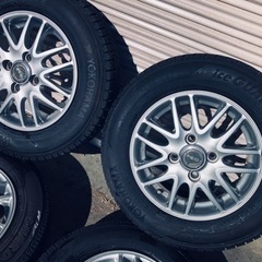 冬タイヤ 145/80R13 軽自動車用アルミ付きバリ山スタッドレス 4本組の画像