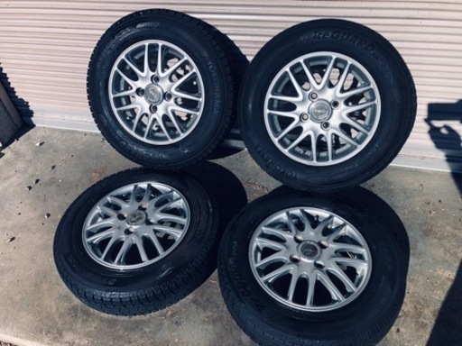 冬タイヤ 145/80R13 軽自動車用アルミ付きバリ山スタッドレス 4本組