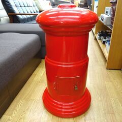 昭和レトロ 郵便ポスト 直径35㎝×高さ65㎝ 鍵付き 非売品 希少