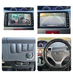 33.9万円　H24 ムーブ　LA110S カスタムXリミテッド　61,000キロ　ナビTVETC・Bモニター！検査R5年2月末まで　ブラック　即乗り〜♪の画像