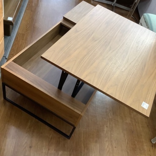 センターテーブル　昇降式　ニトリ　ヒバリ　ライトブラウン