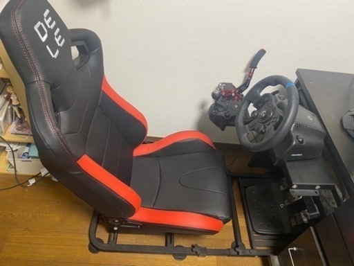 レーシングゲーム用5点セット】ゲームハンドル ➕シフター➕レーシングチェア椅子➕AP2スタンド➕ゲームハンドブレーキ　セット