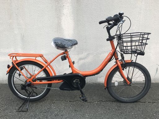 地域限定送料無料　バッテリー新品　ヤマハ　パスバビー　新基準　子供乗せ　オレンジ　ビッケ　ギュットアニーズ　神戸市　電動自転車