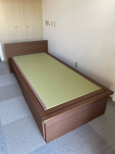畳 ベッド 引き出し付き 畳式ベッド たたみ 収納庫 衣料収納ケース付き 石狩市 花川北