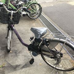 地域限定送料無料　パナソニック　ビビ　PX　8,9AH　新基準　子供乗せ　紫　ナチュラ　アシスタ　神戸市　電動自転車