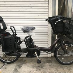 地域限定送料無料　アンジェリーノプティット　12,8AH　黒　神戸市　電動自転車 地域限定送料無料 ブリヂストン アンジェリーノプティット 三人乗り 12