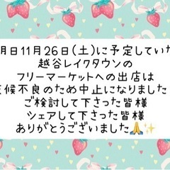 11/26(土)埼玉県の越谷レイクタウンのフリーマーケットに占い...