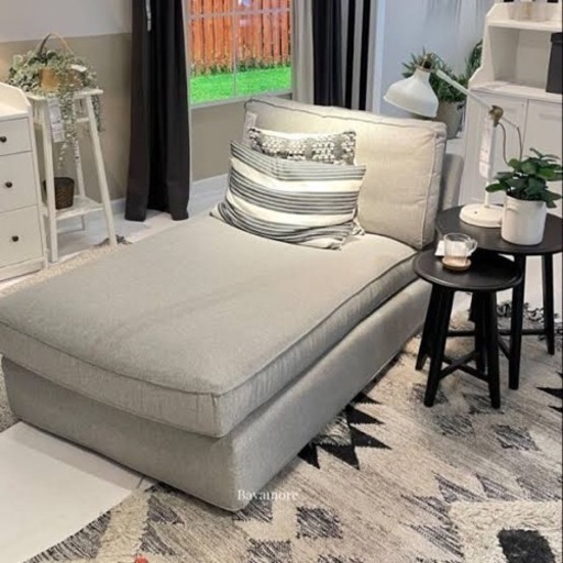 IKEA ソファ KIVIK シーヴィク 寝椅子, ティッブレビ ベージュ/グレー