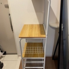 【無料】キッチンラック(ベージュ・白)の画像