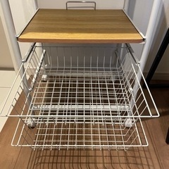 【無料】キッチンラック(ベージュ・白)の画像