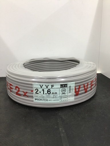 ★ツールオフ鴻巣店★【未使用品】VVFケーブル 2×1.6mm  100m巻！　※メーカー:富士電線 協和電線 住電HST SFCC等