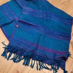 ブルー　ストール　