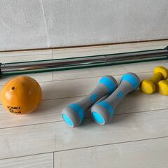 値下げ！トレーニングセット　ブルーワーカー＆バーベル