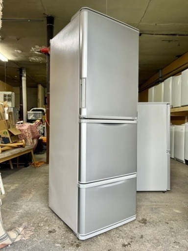札幌市内配送無料 19年製 SHARP シャープ 350L 3ドア冷蔵庫 SJ-W352E どっちもドア