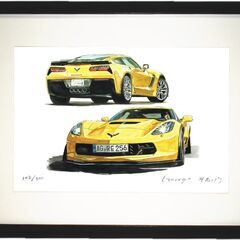 GC-138 コルベットZ06 限定版画 直筆サイン有 額装済 ...
