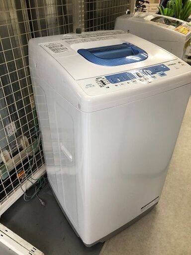 ⑦【鹿児島市リサイクルショップスターズ吉野店】【新入荷】【保証付き】【中古】HITACHI 日立 洗濯機 全容量７Kg 部屋干し 乾燥 お湯どり 洗い すすぎ 脱水 2014年製