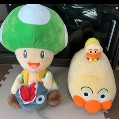 【受け渡し予定者決まりました】キノピオとアンパンマンのぬいぐるみ