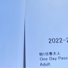 軽井沢プリンスホテルスキー場リフト券　本日26日分