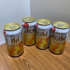 アサヒスーパードライとクリアアサヒ６本の画像